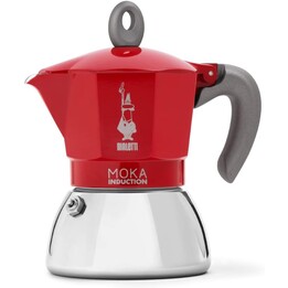 Bialetti cafetera moka inducción aluminio 160ml roja