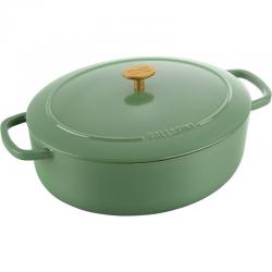 BALLARINI BELLAMONTE OLLA OVALADA DE HIERRO FUNDIDO 75003-574-0 - 5,5 LTR VERDE