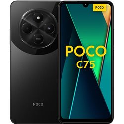 Xiaomi POCO C75 4G 8 + 256 GB, 2,0 GHz, tela envolvente de 6,88, bateria de 5160 mAh, câmera dupla AI de 50 MP, preto