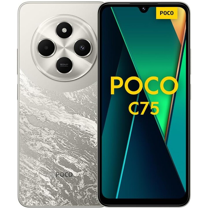 Xiaomi POCO C75 4G 8+256GB, 2.0GHz, Immersive 6.88 display, 5160mAh battery, 50MP AI dual camera, Gold
