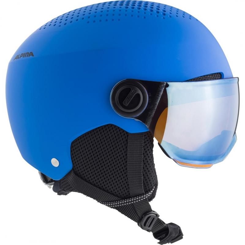CASCO DE INVIERNO ALPINA ZUPO VISOR Q-LITE BLUE MATT 51-55
