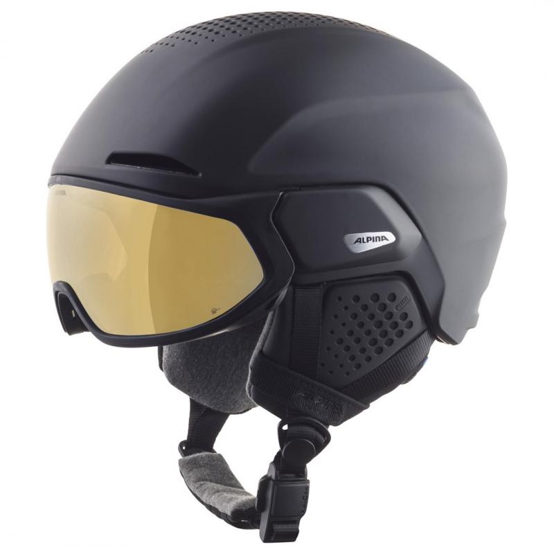 Casco de invierno Alpina ALTO Q-Lite Negro Mate (Gold Mirror) 59-63