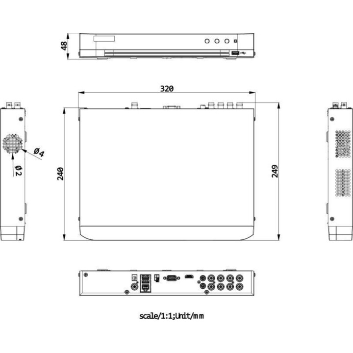 DVR: HIKVISION iDS-7208HUHI-M1/X(STD) 5-IN-1
