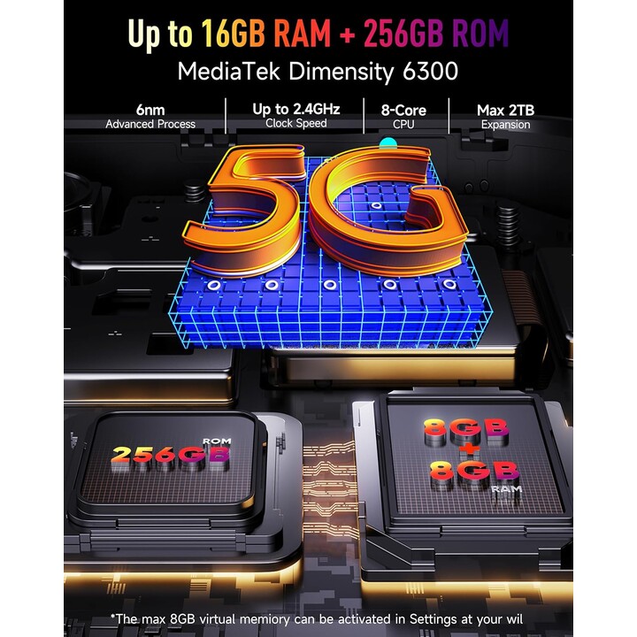 Ulefone Armor Pad 4 Ultra 5G Thermique 256 Go 8 Go Noir DS EU