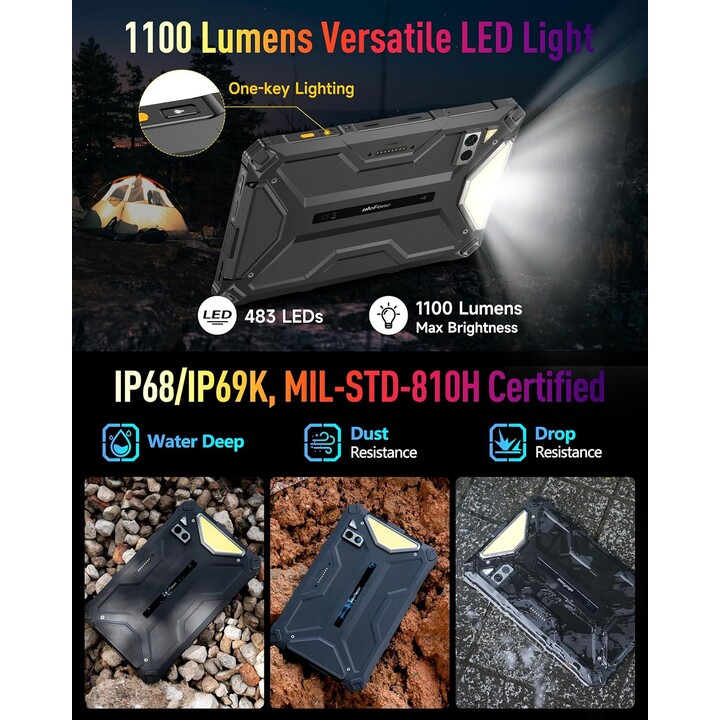 Ulefone Armor Pad 4 Ultra 5G Thermique 256 Go 8 Go Noir DS EU