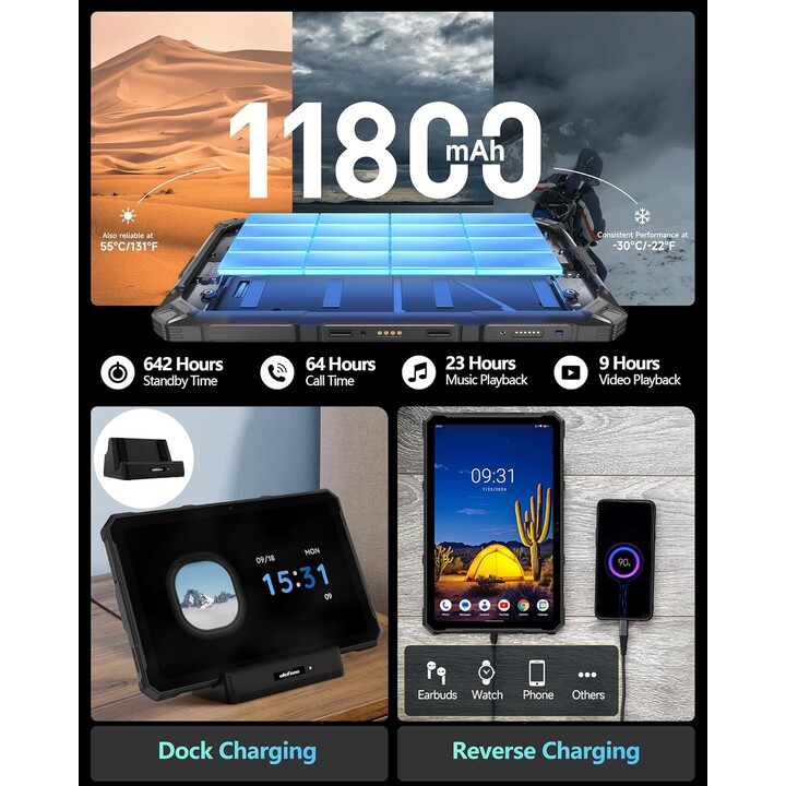 Ulefone Armor Pad 4 Ultra 5G 256 GB 8GB Negro DS EU