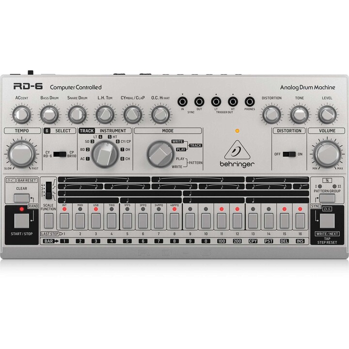 Behringer RD-6-SR Silberner analoger Drumcomputer