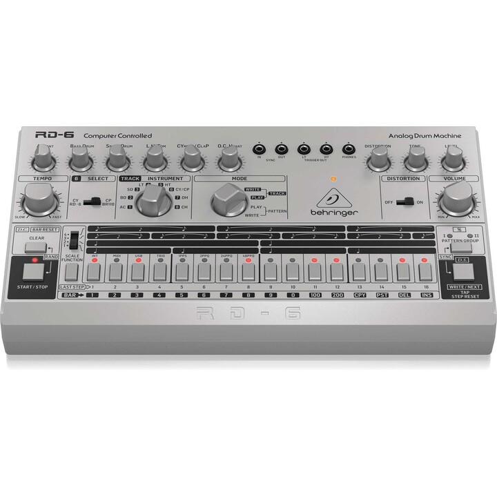 Behringer RD-6-SR Silberner analoger Drumcomputer