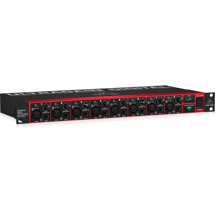 Interfaccia audio Behringer Ultragain Digital ADA8200 con preamplificatori microfonici Midas