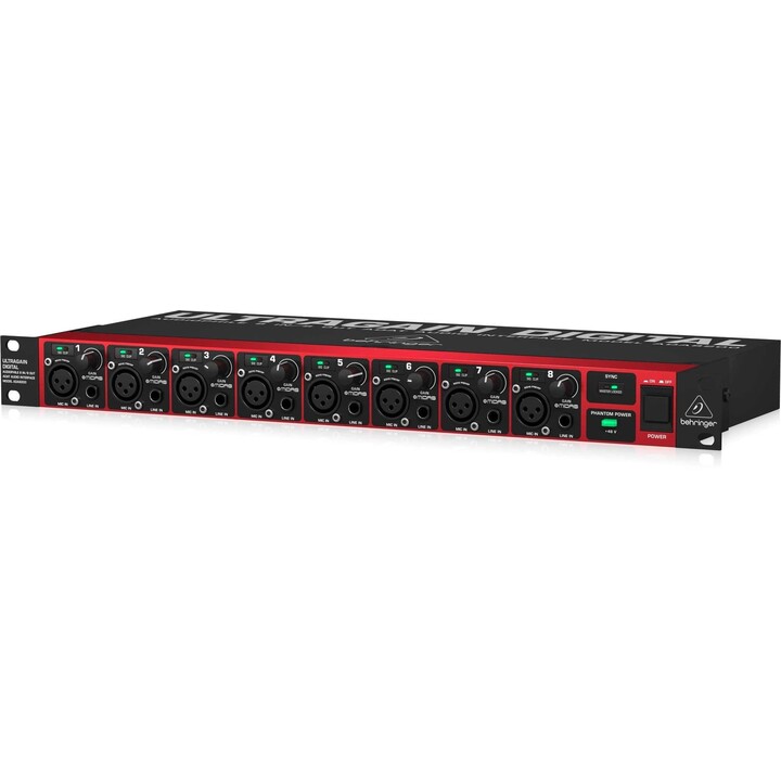 Interfaccia audio Behringer Ultragain Digital ADA8200 con preamplificatori microfonici Midas