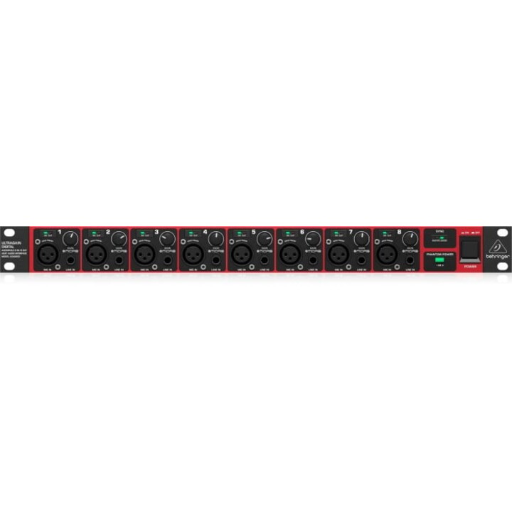Interfaccia audio Behringer Ultragain Digital ADA8200 con preamplificatori microfonici Midas