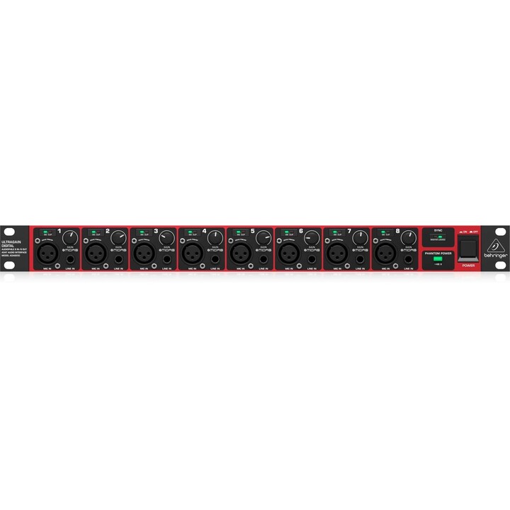 Interfaccia audio Behringer Ultragain Digital ADA8200 con preamplificatori microfonici Midas