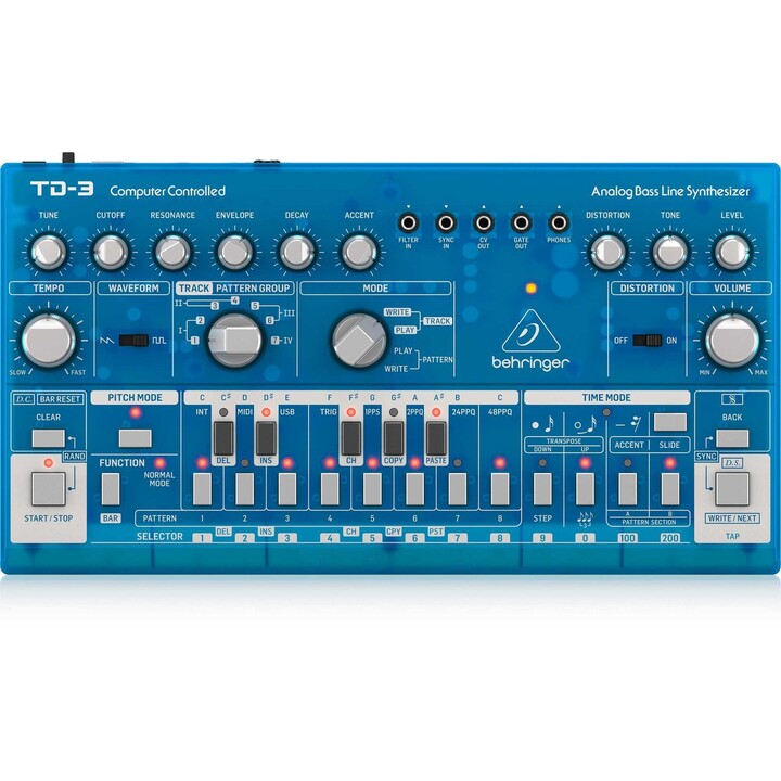 Behringer TD-3-BB Blueberry Sintetizador de escritorio analógico para bajo