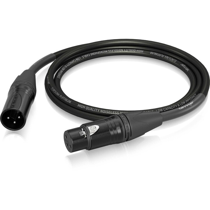Cable de micrófono Behringer Neutrik XLR macho a XLR hembra 1,5 m Platinum Performance PMC-150