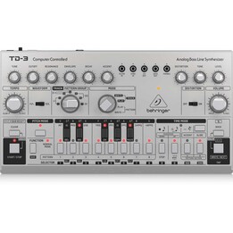 Sintetizador de mesa para linha de baixo analógico Behringer TD-3-SR Silver