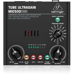 Behringer Tube Ultragain Mic500Usb Préampli