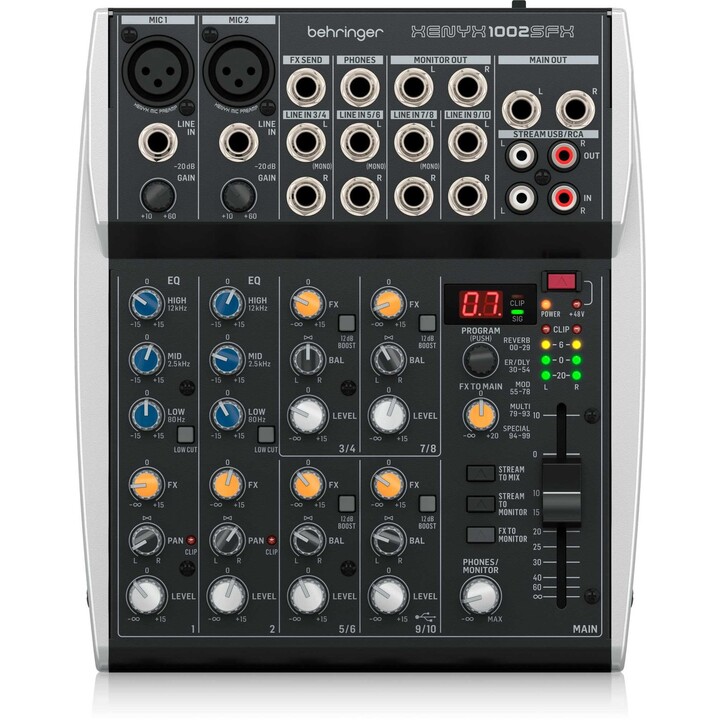 Behringer Xenyx 1002sfx 10-Kanal-Mixer mit USB und FX