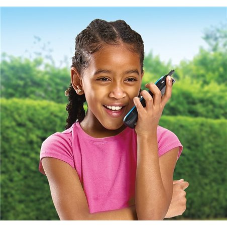 VTech - KidiTalkie Explorer Azul/Vermelho, Walkie-Talkies infantis com lanterna e efeitos de voz, envio de mensagens, função de 