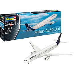Revell 03816 Airbus A330-300 - Lufthansa Nuova livrea Kit modello in plastica non costruito/non verniciato, scala 1:144