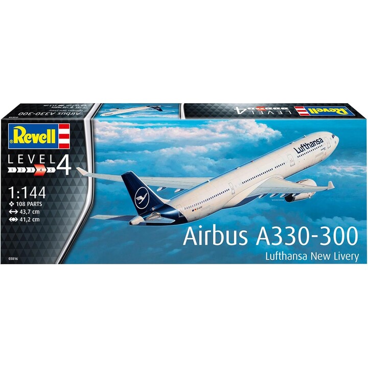 Revell 03816 Airbus A330-300 - Lufthansa New Livery Unbuilt/Unpainted Plastic Model Kit Escala 1:144