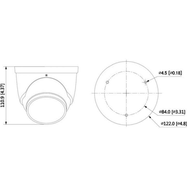 CÂMERA IP DAHUA TIOC 3.0 IPC-HDW3849H-AS-PV-0280B-S5-BLACK