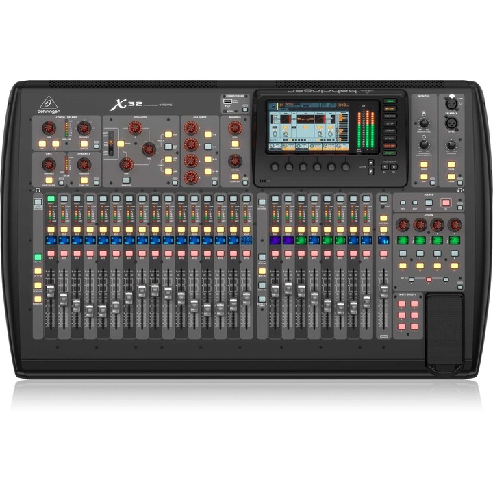 Behringer X32 digitales Mischpult mit 40 Eingängen und 25 Bussen und 32 programmierbaren Midas-Vorverstärkern