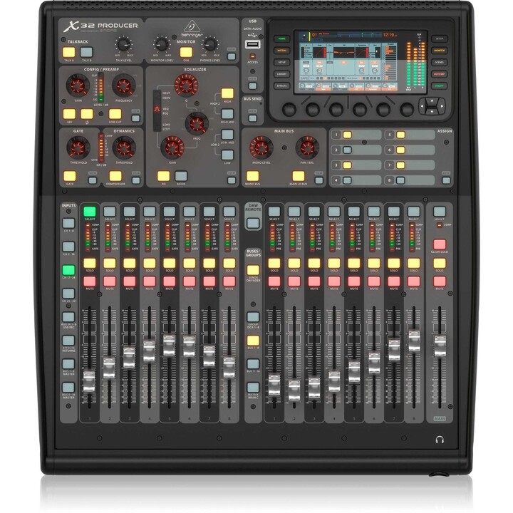 Behringer X32 PRODUCER-TP 40-Input, 25-Bus Rack-Mountable Digital Mixing Console with 16 Programmable Midas Preamps