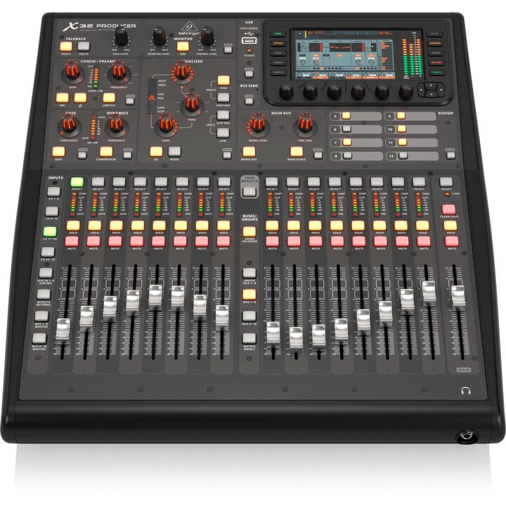 Behringer X32 PRODUCER-TP Console de mixage numérique 40 entrées, 25 bus montable en rack avec 16 préamplis Midas programmables