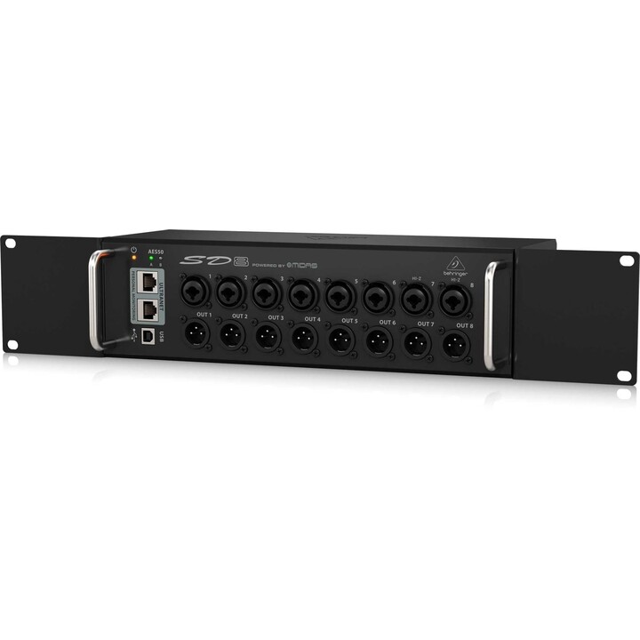 Caja de E/S Behringer SD8 Digital Snake con 8 preamplificadores MIDAS