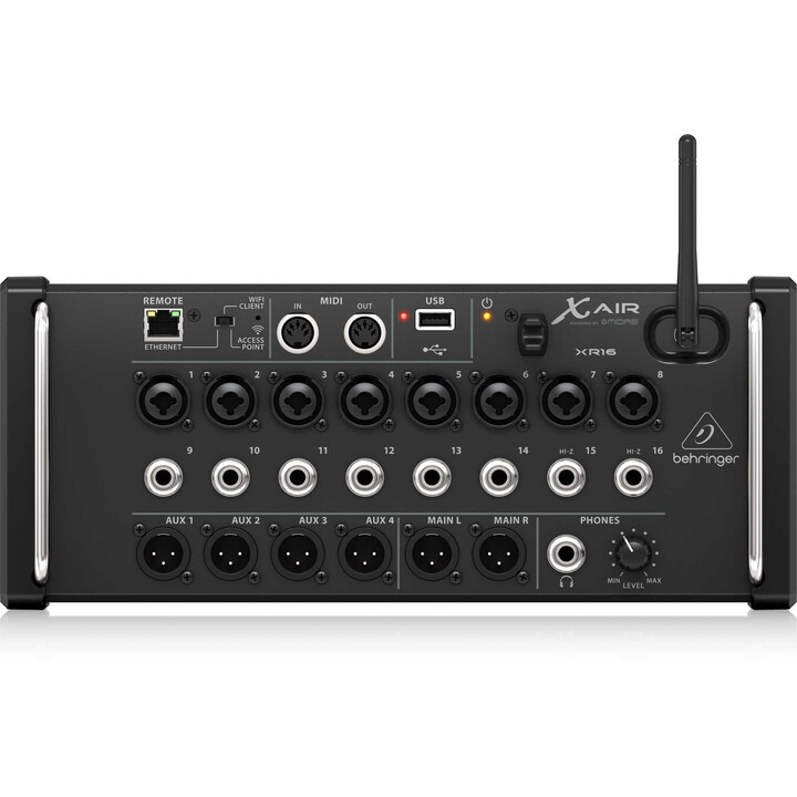 Behringer X AIR XR16 Table de mixage numérique 16 entrées pour tablettes iPad/Android avec 8 préamplis Midas programmables, 8 en
