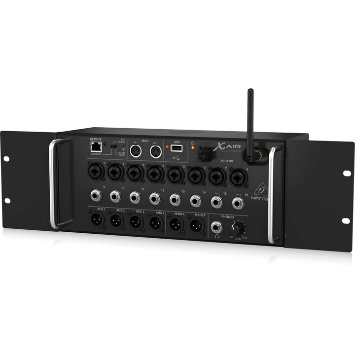 Behringer X AIR XR16 Table de mixage numérique 16 entrées pour tablettes iPad/Android avec 8 préamplis Midas programmables, 8 en