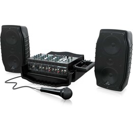 Behringer PPA200 systeme de sonorisation Système d'adresse publique autoportant 200 W Noir