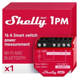 Shelly 1PM Gen3 Rojo – Relé Inteligente WiFi