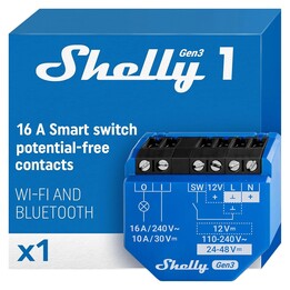 Shelly 1 Gen3 Bleu - Relais intelligent WiFi
