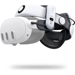 Strap BOBOVR S3 PRO Compatible with B1000 Battery for Meta Quest 3 / Quest 3S White - VR Glasses Accessory