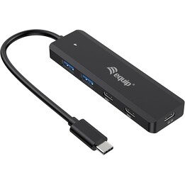 Hub equip usb-c 4 puertos 2xusb-c 3.2 + 2xusb 3.0 black