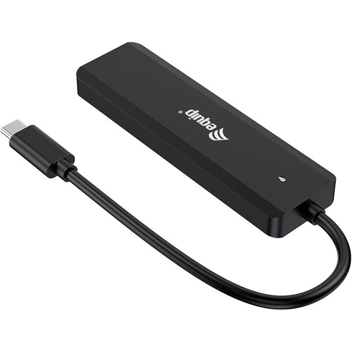 Hub equip usb-c 4 puertos 2xusb-c 3.2 + 2xusb 3.0 black