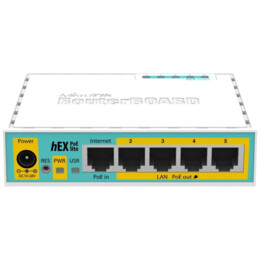 Mikrotik hEX PoE lite Fast Ethernet router White