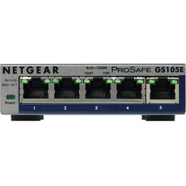 NETGEAR GS105E-200PES L2/L3 Gigabit Ethernet Managed Switch (10/100/1000) Grey
