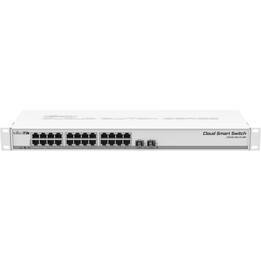 MikroTik CSS326-24G-2S+RM Managed Network Switch, 24x Gigabit Ethernet, 2x SFP+, PoE, 1U