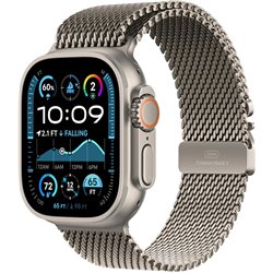 Apple Watch Ultra 2 GPS Cellular 49 mm, caja de titanio natural con correa milanesa de titanio natural - Talla M