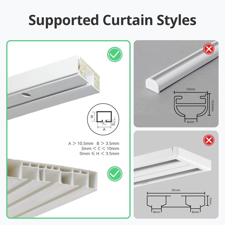 SwitchBot Curtain Motor U Rail 3 Branco - Motor de cortina sem fios