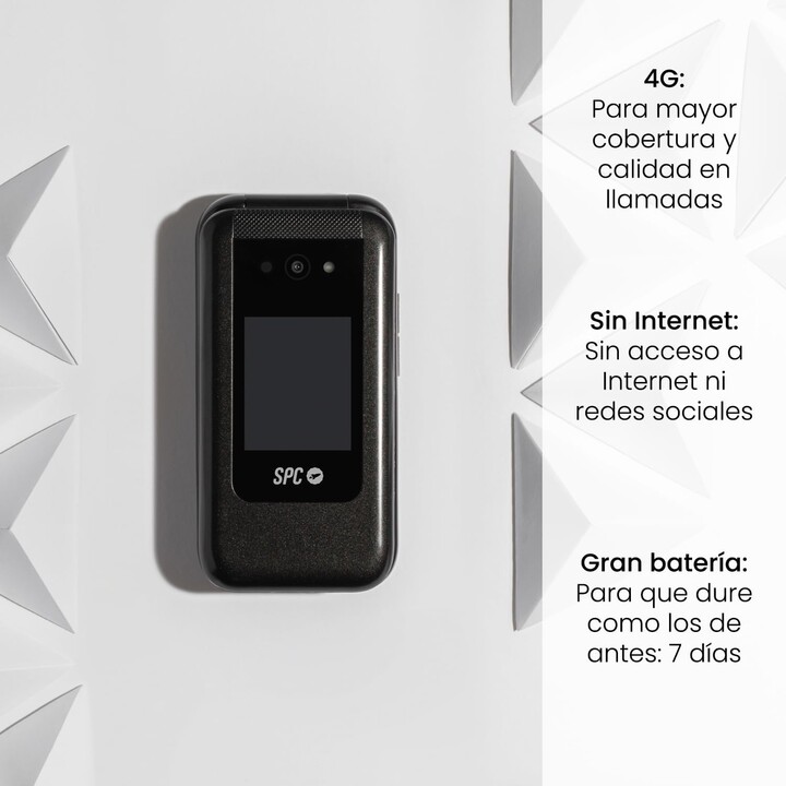 Teléfono Móvil SPC WILD para Personas Mayores/ 4G/ Negro