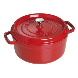 Panela redonda de ferro fundido Staub - 3,8 litros, vermelha