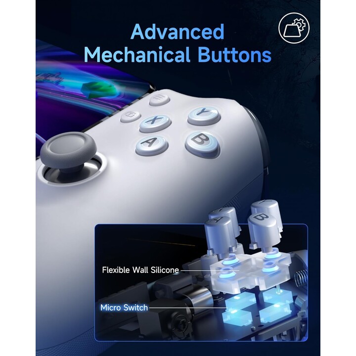 EasySMX M15 Typ C Mobile Gaming Controller für Android/iPhone, Controller mit Hall-Joysticks und mechanischem Auslöser