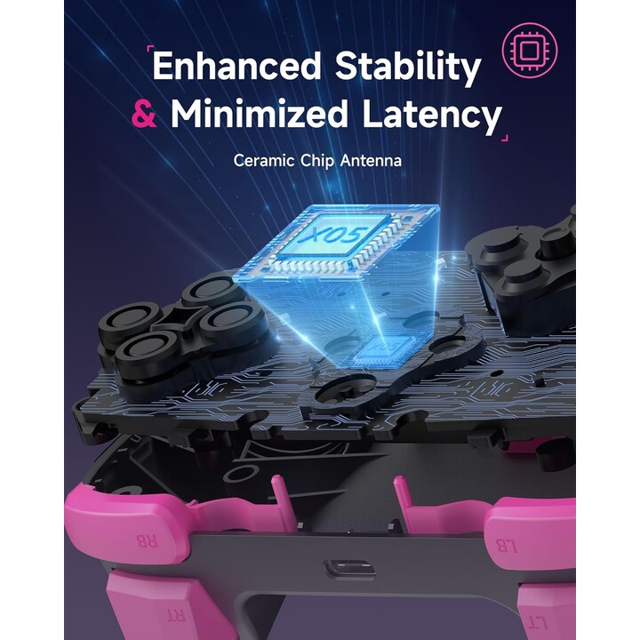 EasySMX X05 2.4g Wireless Gaming Controller with Hall Effect for PC/Steam/iPhone/Android/Switch - black