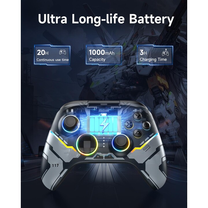 EasySMX X15 - Controlador con joysticks Hall/disparadores Hall para PC con Windows, Android, Steam y Switch
