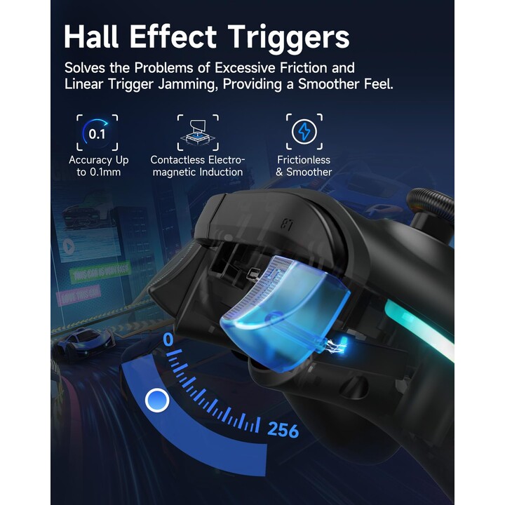 EasySMX X15 - Controlador con joysticks Hall/disparadores Hall para PC con Windows, Android, Steam y Switch