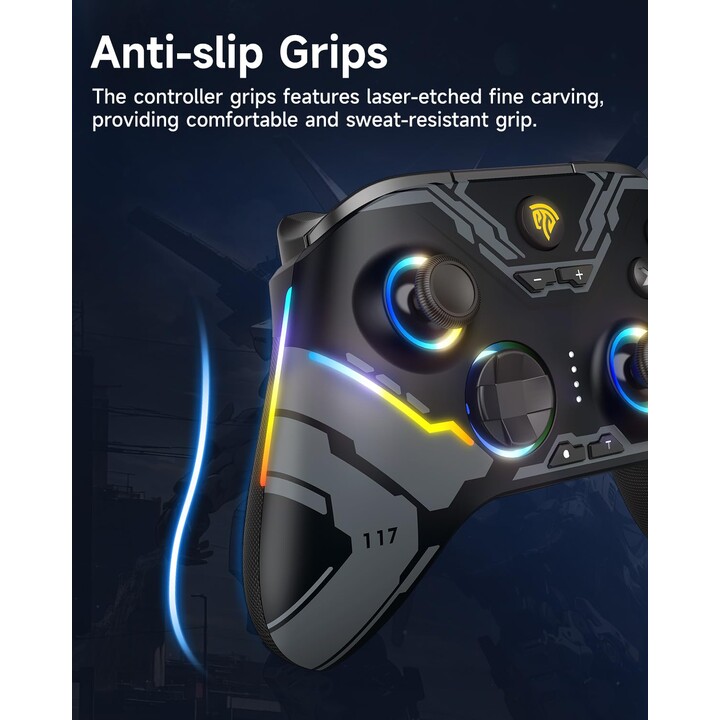 EasySMX X15 - Controller with Hall Joysticks/Hall Triggers for Windows PC, Android, Steam and Switch