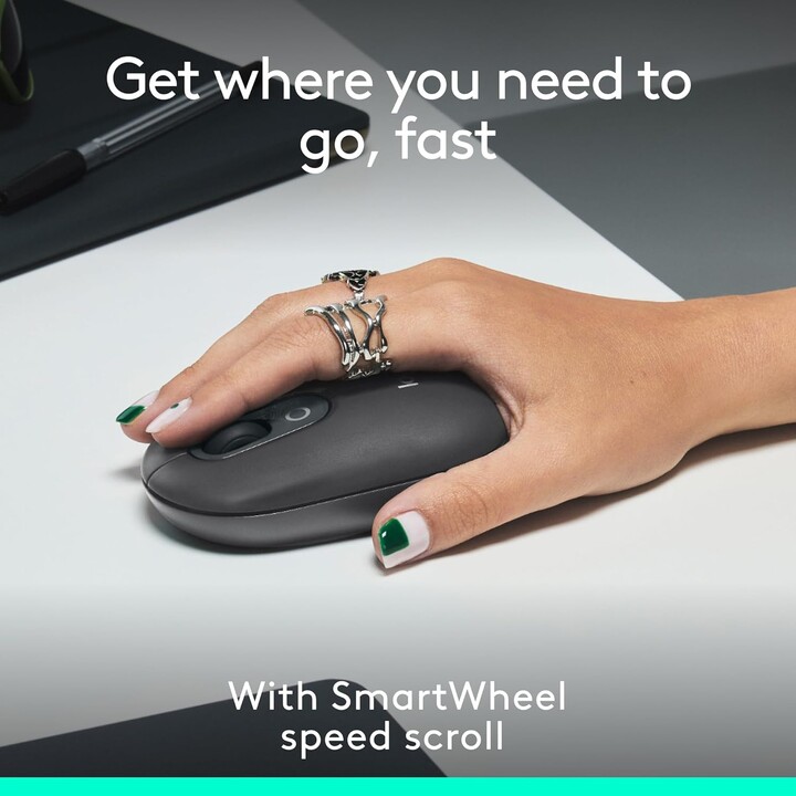 Souris Logitech POP, souris sans fil avec émoticônes personnalisables, technologie SilentTouch, défilement précis/vitesse